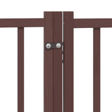 Cancello Cani Porta Pieghevole Marrone 10 Pannelli 800cm Pioppo
