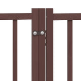 Cancello Cani Porta Pieghevole Marrone 12 Pannelli 960cm Pioppo