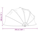 Cupola per Piscina Rotonda 376x188 cm PVC