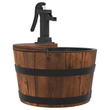 Fontana d'Acqua con Pompa 28x28x34,5 cm Legno Massello di Abete