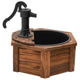 Fontana d'Acqua con Pompa 57x57x53 cm Legno Massello di Abete