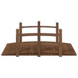 Ponte Giardino Ringhiere 150x67x56cm Legno Massello Abete Rosso