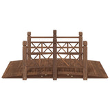 Ponte Giardino Ringhiere 150x67x56cm Legno Massello Abete Rosso