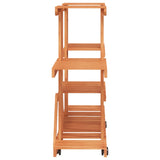 Portafiori con Ruote 110x25x78 cm in Legno Massello di Abete