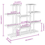 Portafiori 110x25x110,5 cm in Legno Massello di Abete