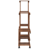 Portafiori con Ruote 95x25x101 cm in Legno Massello di Abete