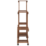 Portafiori con Ruote 95x25x101 cm in Legno Massello di Abete