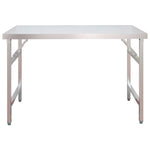 Tavolo Lavoro Cucina con Ripiano 120x60x115 cm Acciaio Inox
