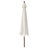 Ombrellone da Giardino con Palo in Legno Sabbia 400x273 cm