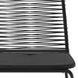 Set da Pranzo da Giardino 5 pz Nero