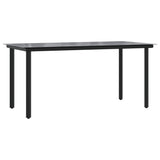 Set da Pranzo da Giardino 5 pz Nero