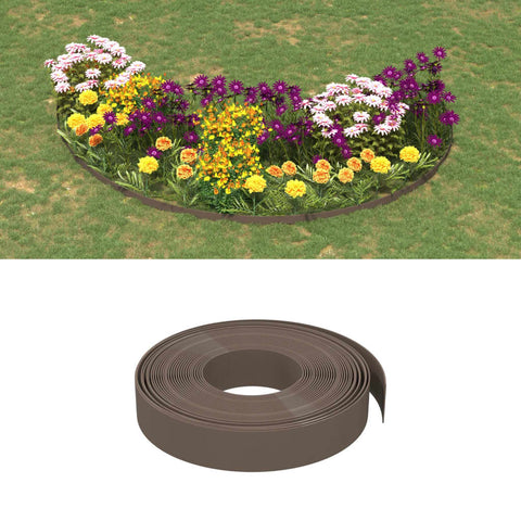 Bordatura da Giardino Marrone 10 m 10 cm in Polietilene