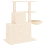 Albero per Gatti con Tiragraffi in Sisal Crema 83 cm