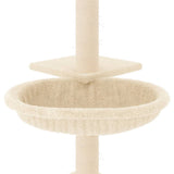 Albero per Gatti con Tiragraffi in Sisal Crema 72 cm