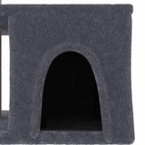 Albero per Gatti con Tiragraffi in Sisal Grigio Scuro 48 cm