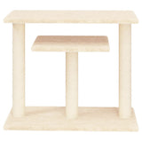 Pali Tiragraffi per Gatti con Piattaforme Crema 62,5 cm