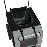 Rimorchio per bicicletta per animali domestici Grigio e Nero