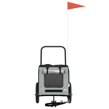 Rimorchio per bicicletta per animali domestici Grigio e Nero