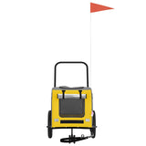 Rimorchio per bicicletta per animali domestici Giallo e Grigio