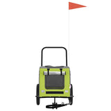 Rimorchio per bicicletta per animali domestici Verde e grigio