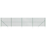 Recinzione a Rete con Picchetti Ancoraggio Verde 1,6x10 m