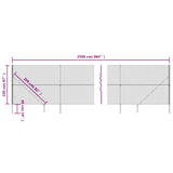 Recinzione a Rete con Picchetti Ancoraggio Antracite 2,2x25 m