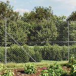 Recinzione a Rete con Picchetti Ancoraggio Argento 1,4x25 m