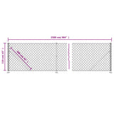 Recinzione a Rete con Flangia Argento 1,1x25 m
