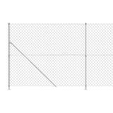 Recinzione a Rete con Flangia Argento 1,6x25 m