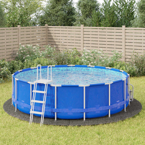 Telo Sotto Piscina Grigio Chiaro 500 cm Geotessile Poliestere