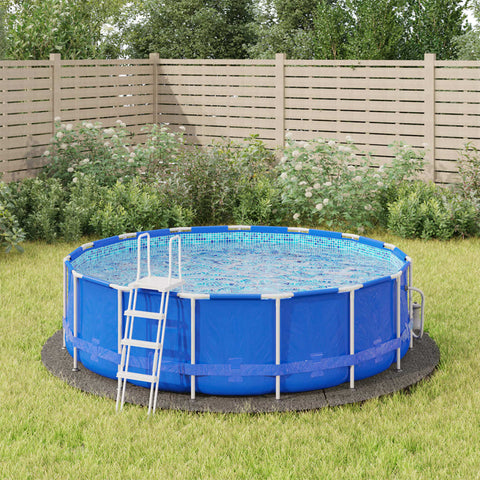 Telo Sotto Piscina Grigio Chiaro 366 cm Geotessile Poliestere