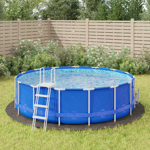 Telo Sotto Piscina Grigio Chiaro 428 cm Geotessile Poliestere