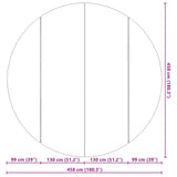 Telo Sotto Piscina Grigio Chiaro 458 cm Geotessile Poliestere