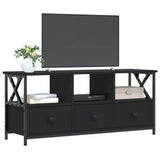 Mobile Porta TV Nero 102x33x45 cm in Legno truciolato e Ferro