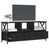 Mobile Porta TV Nero 102x33x45 cm in Legno truciolato e Ferro