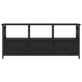 Mobile Porta TV Nero 102x33x45 cm in Legno truciolato e Ferro