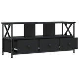 Mobile Porta TV Nero 102x33x45 cm in Legno truciolato e Ferro