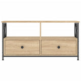 Mobile TV Rovere Sonoma 90x33x45 cm Legno truciolato e Ferro