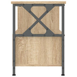 Mobile TV Rovere Sonoma 90x33x45 cm Legno truciolato e Ferro