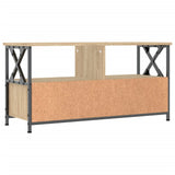 Mobile TV Rovere Sonoma 90x33x45 cm Legno truciolato e Ferro