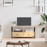 Mobile TV Rovere Sonoma 90x33x45 cm Legno truciolato e Ferro