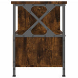 Mobile TV Rovere Fumo 90x33x45 cm in Legno truciolato e Ferro