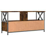 Mobile TV Rovere Fumo 90x33x45 cm in Legno truciolato e Ferro