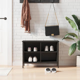 Scarpiera Nera 69x35x50 cm in Legno truciolato