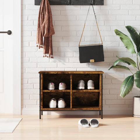 Scarpiera Rovere Fumo 69x35x50 cm in Legno truciolato