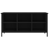 Scarpiera Nera 100x35x50 cm in Legno truciolato
