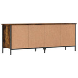 Scarpiera Rovere Fumo 131x35x50 cm in Legno truciolato