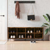 Scarpiera Rovere Fumo 131x35x50 cm in Legno truciolato
