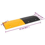 Dossi 5 pz Giallo e Nero 97x32,5x4 cm in Gomma