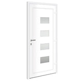 Porta Ingresso Antracite 100x210 cm in Alluminio e PVC